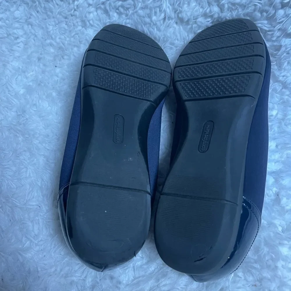 Comfortview Women's Wide Width The Lyra Flat Shoes Navy Size 12M